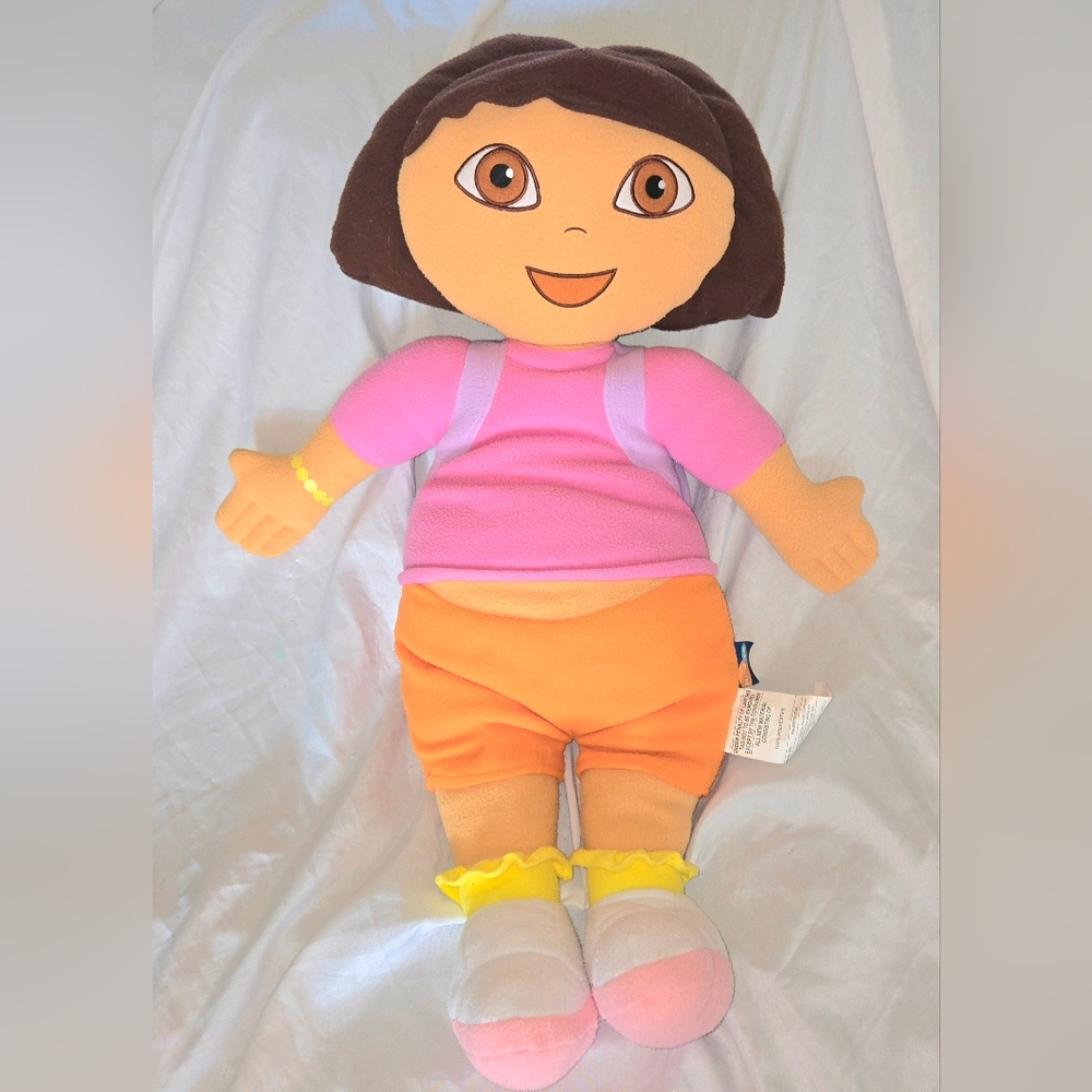 Nick, Jr Vintage 28" Dora And Back Pack Plush Toy with Pink and Orange Outfit
